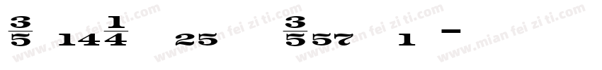 RoadNumbers Regular字体转换